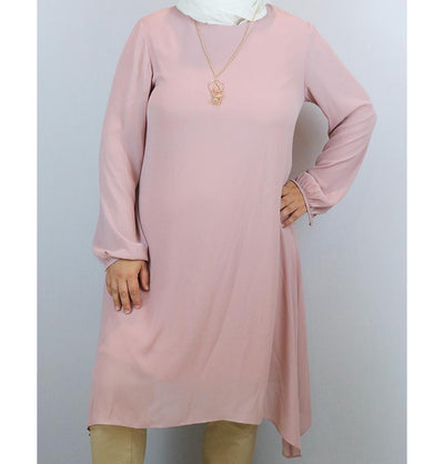 Puane Modest Plus Size Tunic 9006 Pink