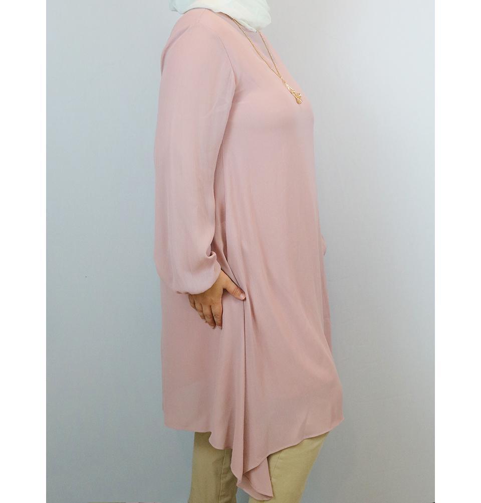 Puane Modest Plus Size Tunic 9006 Pink