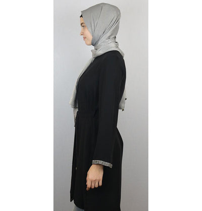 Puane Modest Embellished Tunic 10086 Black