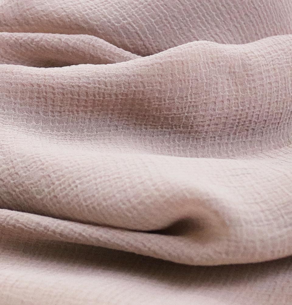 Textured Micro Chiffon Hijab Shawl Blush