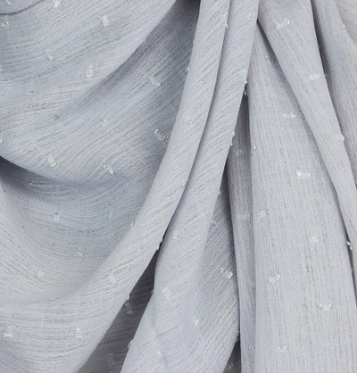 Pom Pom Crepe Hijab Shawl Gray