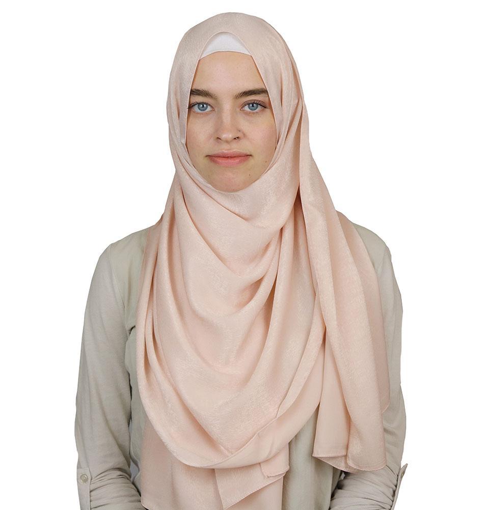 Bamboo Satin Hijab Shawl Light Pink