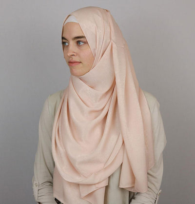 Bamboo Satin Hijab Shawl Light Pink