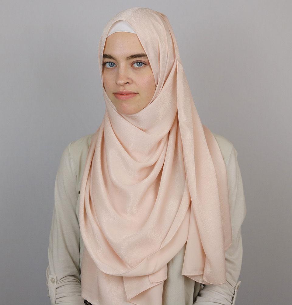 Bamboo Satin Hijab Shawl Light Pink