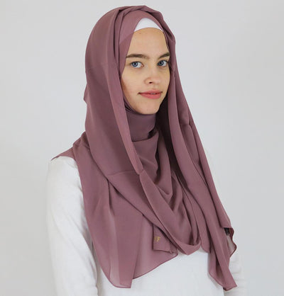 Sedef Shawl Sedef Solid Chiffon Shawl Iris - Modefa 