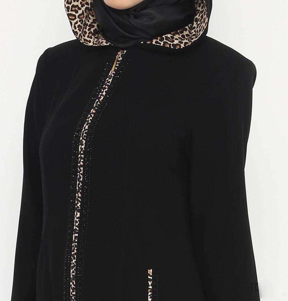 Taqwa Dress Turkish Ferace Islamic Abaya Dress Black Leopard TQ-2087 - Modefa 