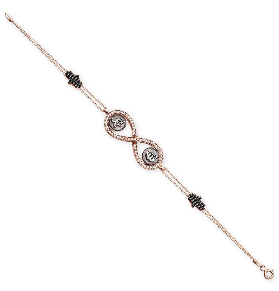 Tesbihane Bracelet Women's Sterling Silver Islamic Bracelet 'Allah & Muhammad' - Modefa 