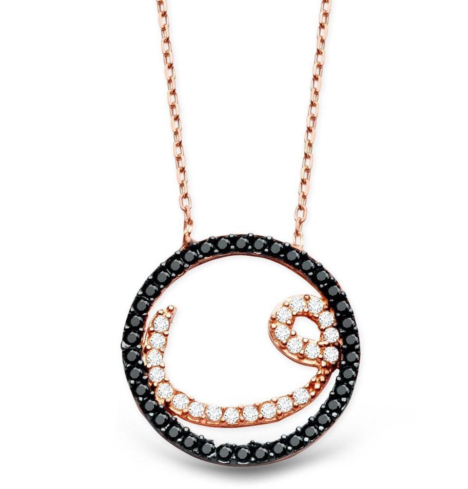 Women's Sterling Silver Islamic Necklace Circle Waw