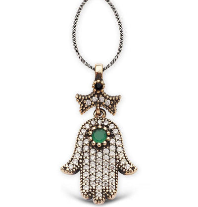 Tesbihane Necklace Women's Islamic Necklace Ottoman Style Hand of Fatma - Modefa 