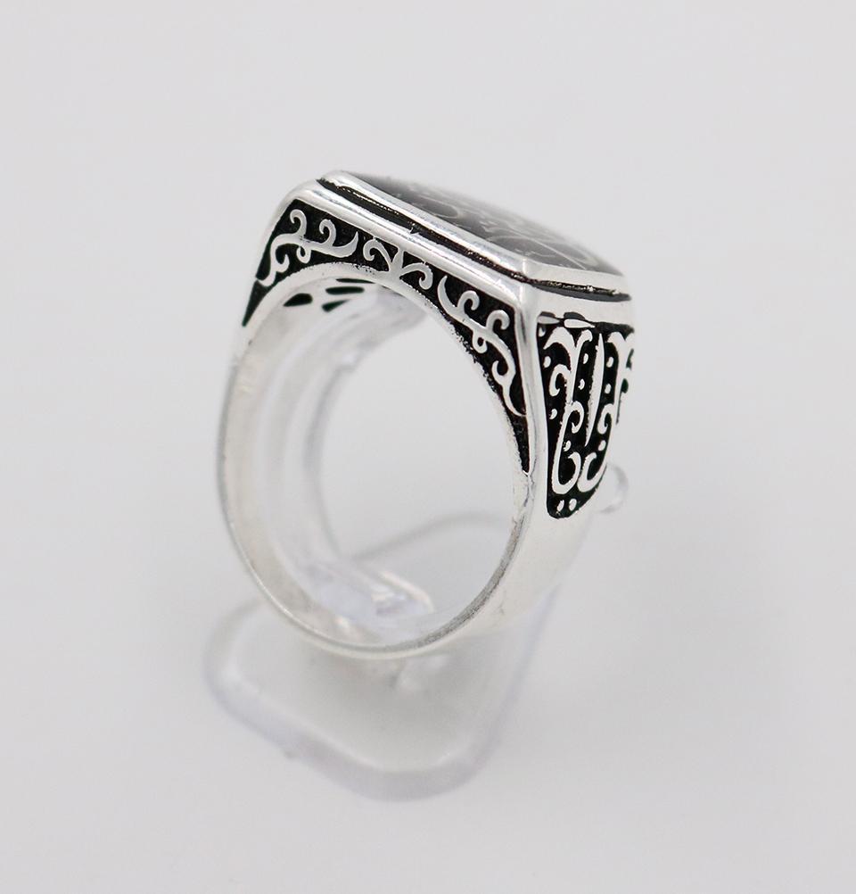 Men's Silver Turkish Ring Arabic "Your Love Burns with Fire" 5262