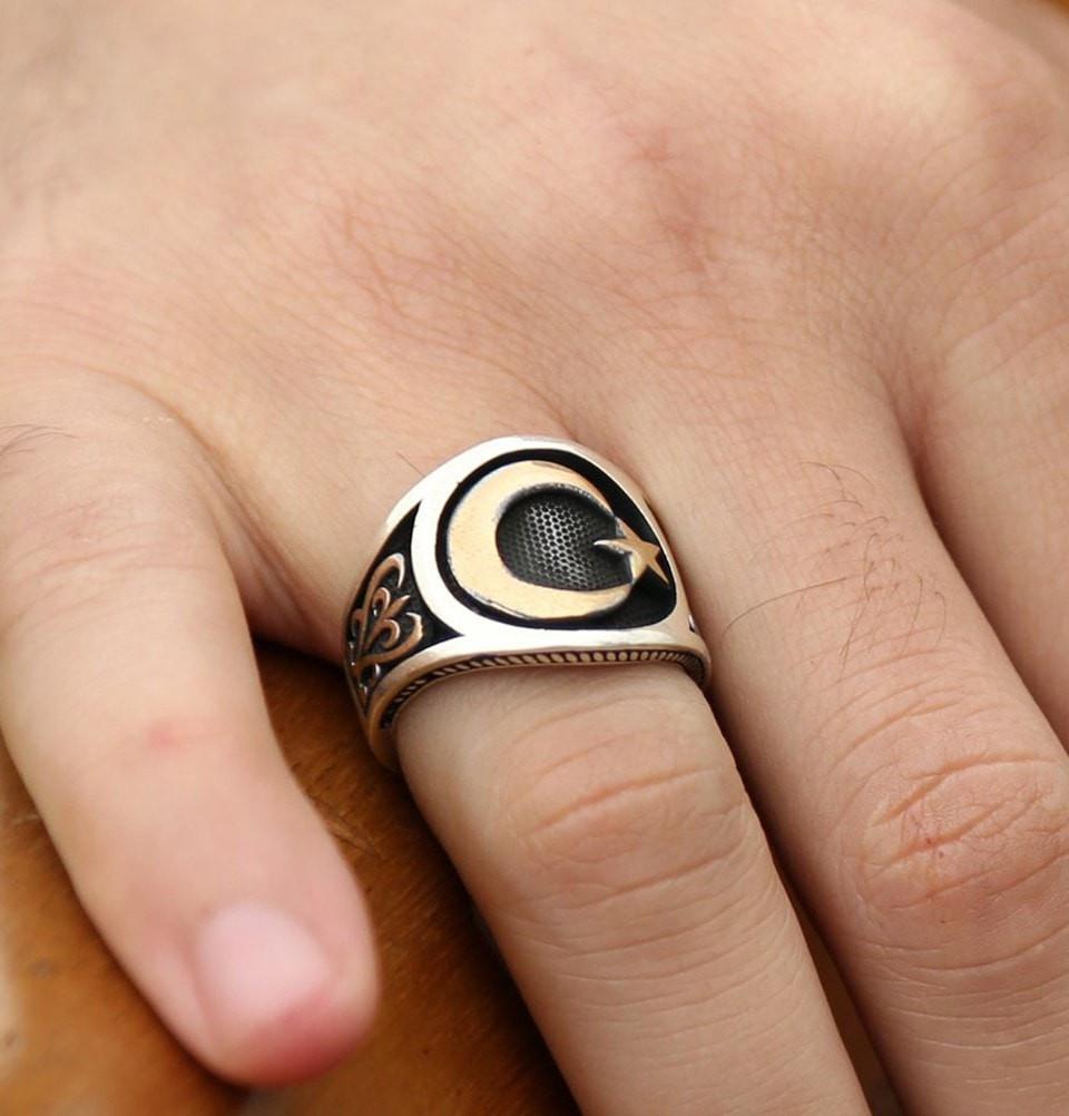 Mens on sale moon ring
