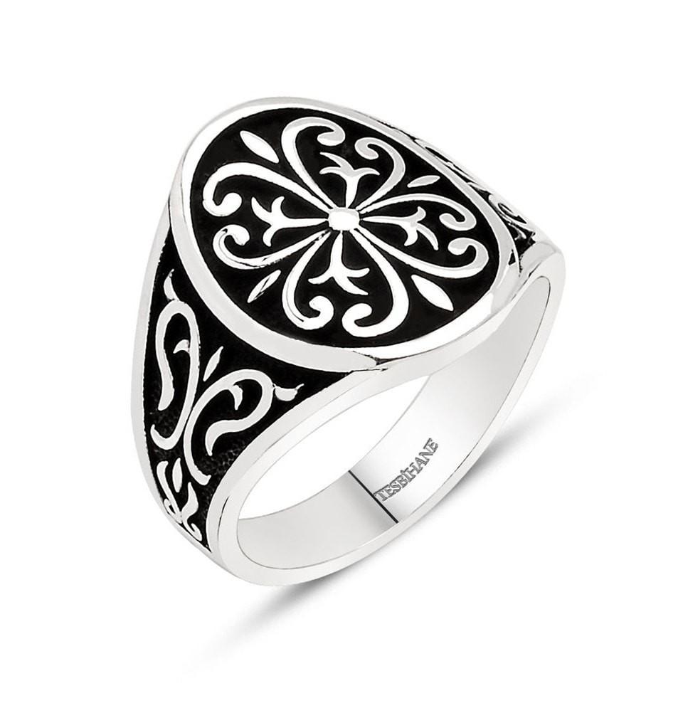 Tesbihane ring Men's Silver Ottoman Ring 'Sultan's Road' - Modefa 