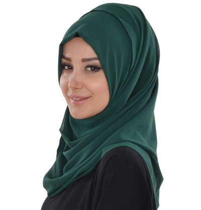 TesetturVeModa Amirah hijab Practical Instant Chiffon Hijab Shawl Green - Modefa 