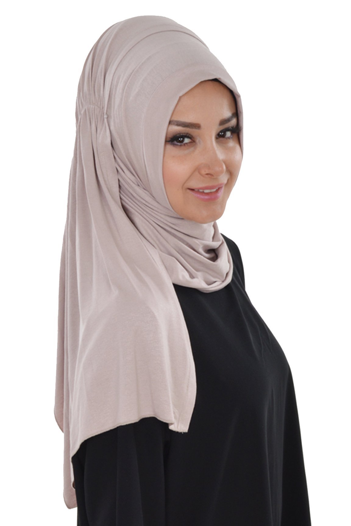 TesetturVeModa Amirah hijab Practical Instant Jersey Hijab Shawl Mink - Modefa 