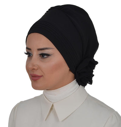 Instant Chiffon Turban Hijab Black