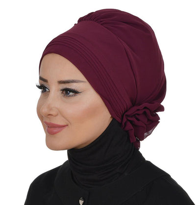 Instant Chiffon Turban Hijab Plum
