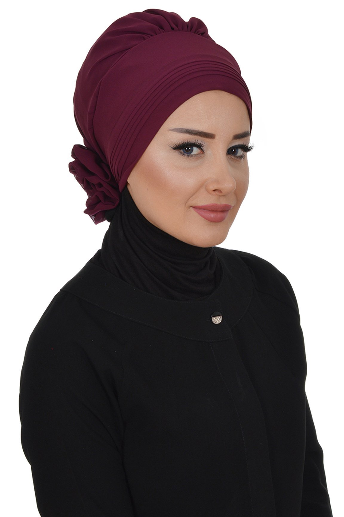 Instant Chiffon Turban Hijab Plum