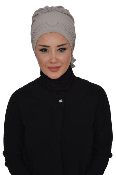 Instant Chiffon Turban Hijab Mink