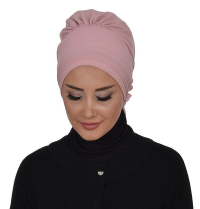 Instant Chiffon Turban Hijab Powder Pink