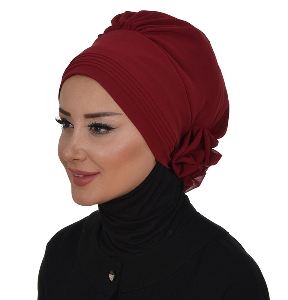 Instant Chiffon Turban Hijab Red