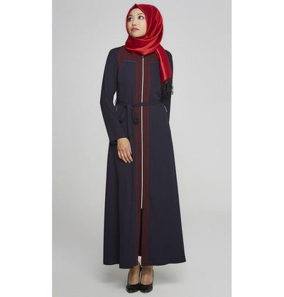 Tugba Dress Tugba Islamic Women's Turkish Ferace Abaya Dress F6615 Blue - Modefa 