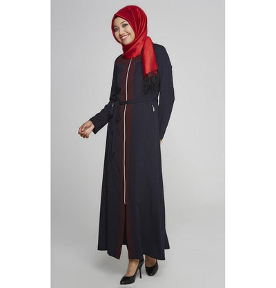 Tugba Dress Tugba Islamic Women's Turkish Ferace Abaya Dress F6615 Blue - Modefa 