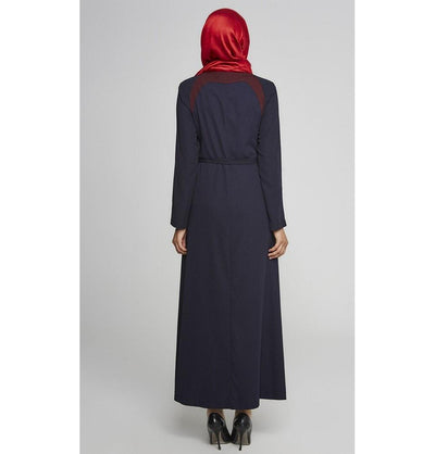 Tugba Dress Tugba Islamic Women's Turkish Ferace Abaya Dress F6615 Blue - Modefa 