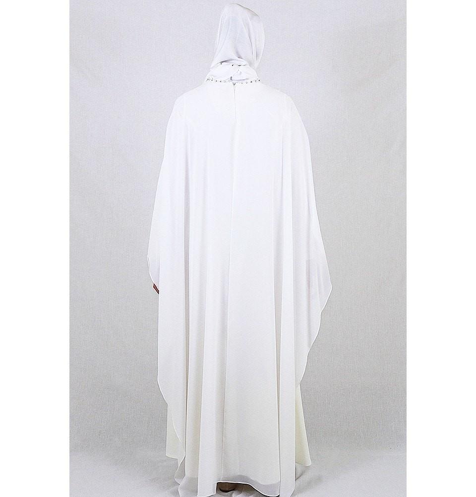 Tugba Dress Tugba Formal Dress with Chiffon Cape H5253 Ivory - Modefa 