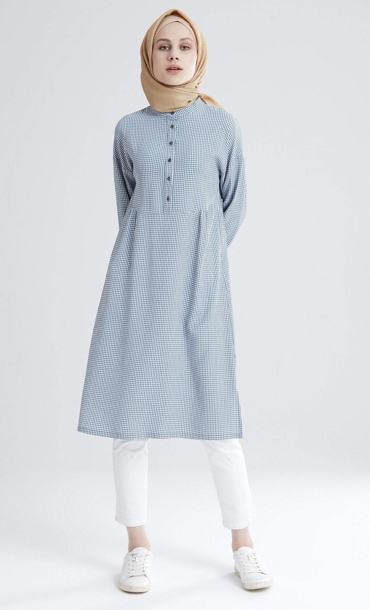 Tugba Modest Tunic M9412 Blue/White