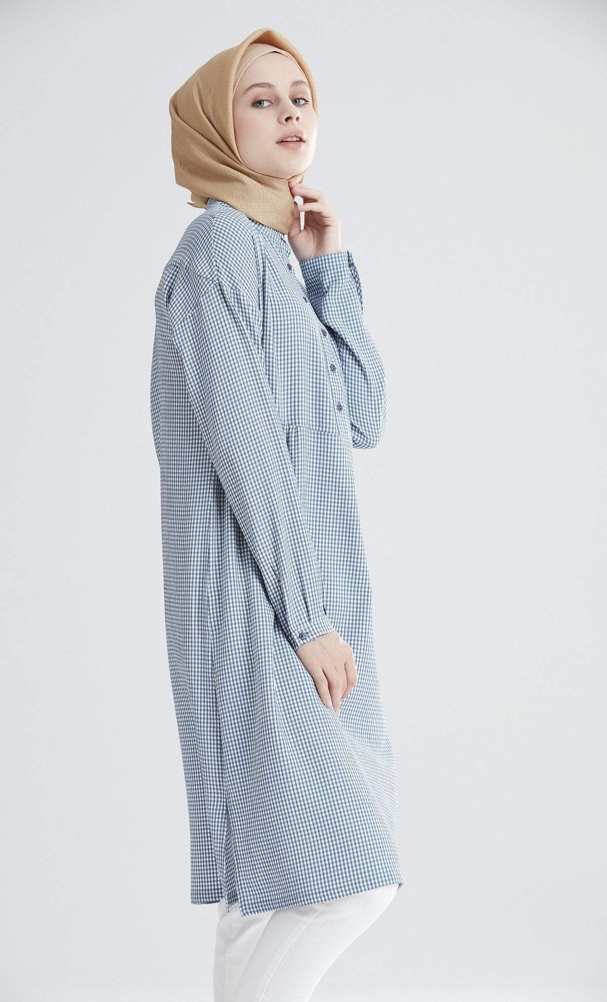 Tugba Modest Tunic M9412 Blue/White