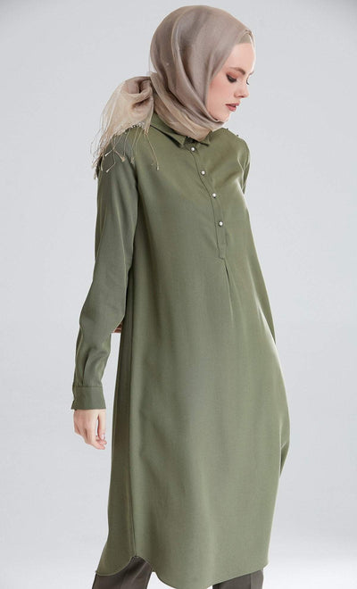 Tugba Modest Tunic M6642 Olive