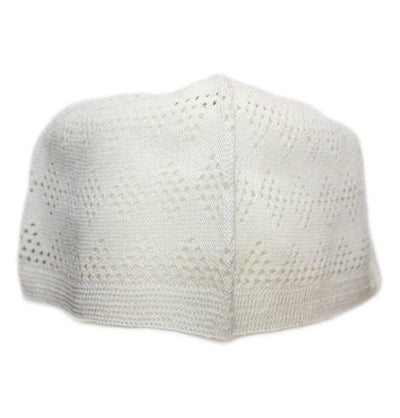 Urve Kufi Ivory Islamic Men's Knit Cotton Kufi Cap Ivory