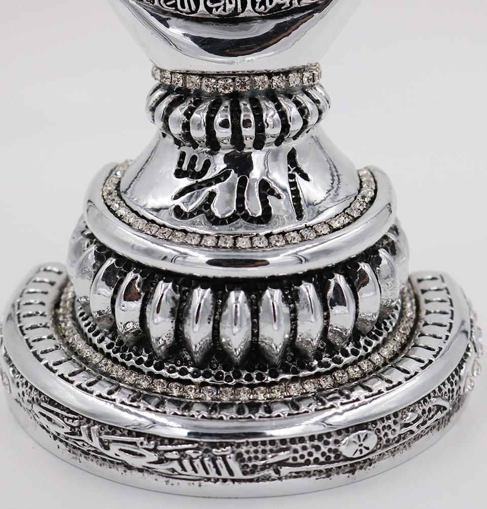 Islamic Table Decor | 99 Names of Allah Egg | Silver 160-4G Large