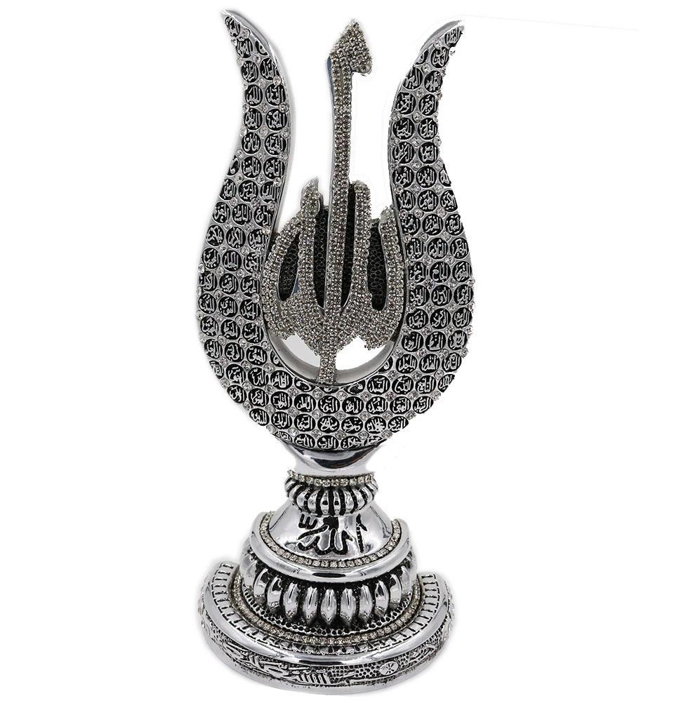 Islamic Table Decor 99 Names of Allah Scroll & Stand Mother of Pearl