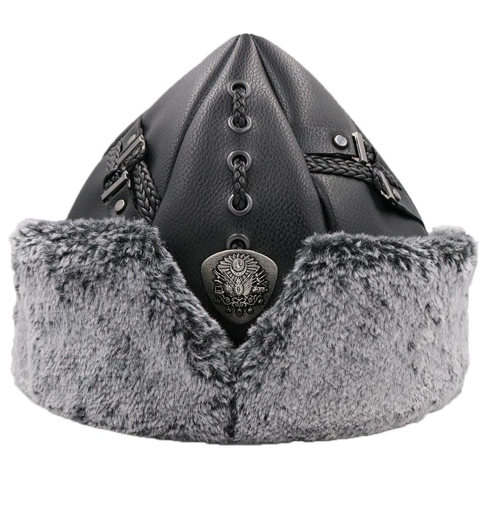 Ottoman Bork Ertugrul Suede Leather Hat with Band 2018B