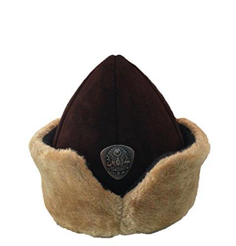 Ottoman Bork Ertugrul Fur Leather Hat #1999BROWN